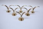 Set of Six Swedish Modern Brass 'Liljan' Candleholders by Ivar Ålenius Björk - Image 2
