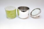 Italian Modernist Silver-Plated "Pepper" Ice Bucket with Neon Green Interior - Image 4
