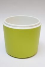 Italian Modernist Silver-Plated "Pepper" Ice Bucket with Neon Green Interior - Image 6