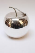 Mid-Century Italian Silver-Plated "Apple" Insulated Ice Bucket - Image 3