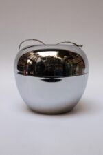 Mid-Century Italian Modern Chrome and Enamel Insulated "Apple" Ice Bucket - Image 4