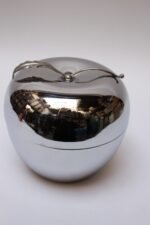 Mid-Century Italian Modern Chrome and Enamel Insulated "Apple" Ice Bucket - Image 3