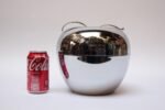 Mid-Century Italian Modern Chrome and Enamel Insulated "Apple" Ice Bucket - Image 6