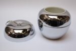 Mid-Century Italian Modern Chrome and Enamel Insulated "Apple" Ice Bucket - Image 5
