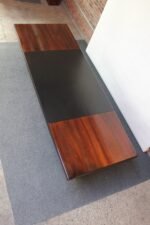 Large Italian Rosewood and Leather Conference Table/Desk By Hans Von Klier - Image 7