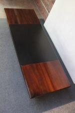 Large Italian Rosewood and Leather Conference Table/Desk By Hans Von Klier - Image 8