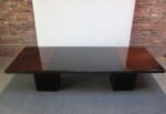 Large Italian Rosewood and Leather Conference Table/Desk By Hans Von Klier - Image 2