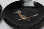 Set of Four Mid-Century Black Resin Inlaid "Roadrunners" Trays by Couroc - Image 6