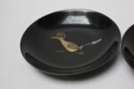 Set of Four Mid-Century Black Resin Inlaid "Roadrunners" Trays by Couroc - Image 7