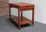Danish Modern Two-Tier Extendable Bar Cart with Leaf by Aksel Kjersgaard - Image 2