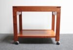 Danish Modern Two-Tier Extendable Bar Cart with Leaf by Aksel Kjersgaard - Image 12