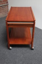Danish Modern Two-Tier Extendable Bar Cart with Leaf by Aksel Kjersgaard - Image 17