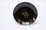 Mid-Century Black Resin Inlaid "Mushroom" Plate by Couroc - Image 5