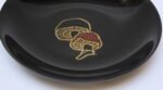 Mid-Century Black Resin Inlaid "Mushroom" Plate by Couroc - Image 6