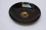 Mid-Century Black Resin Inlaid "World Globe" Plate by Couroc - Image 2
