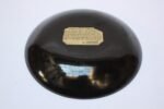 Mid-Century Black Resin Inlaid "World Globe" Plate by Couroc - Image 5
