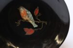 Mid-Century Black Resin Inlaid "Robin" Plate by Couroc - Image 5