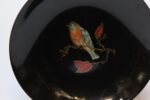 Mid-Century Black Resin Inlaid "Robin" Plate by Couroc - Image 4