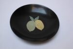 Mid-Century Black Resin Inlaid "Lemon and Lime" Plate by Couroc - Image 2