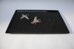 Large Rectangular Mid-Century Black Resin Inlaid "Mallard" Tray by Couroc - Image 2