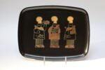 Mid-Century Black Resin Inlaid "Three Chefs" Tray by Couroc - Image 5
