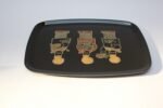 Mid-Century Black Resin Inlaid "Three Chefs" Tray by Couroc - Image 4