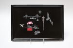 Rectangular Mid-Century Black Resin Inlaid "San Francisco" Cityscape Tray by Couroc for Gump's - Image 6