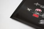 Rectangular Mid-Century Black Resin Inlaid "San Francisco" Cityscape Tray by Couroc for Gump's - Image 14