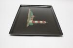 Large Mid-Century Black Resin Inlaid "Lighthouse" Tray by Couroc - Image 4