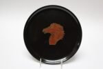 Mid-Century Black Resin Inlaid "Equestrian" Plate by Couroc for Gump's - Image 2
