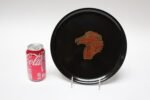 Mid-Century Black Resin Inlaid "Equestrian" Plate by Couroc for Gump's - Image 7