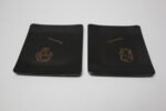 Set of Two Small Mid-Century Black Resin Inlaid "Beethoven and Schumann" Composer Trays by Couro - Image 4