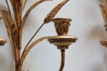 Pair of Vintage Italian Gilt Tole Florentine "Sheaf of Wheat" Sconces - Image 7