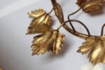 Vintage Italian Gilt Tole Grapeleaf Wall Sconces / Candelabrum - Image 21