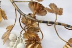 Vintage Italian Gilt Tole Grapeleaf Wall Sconces / Candelabrum - Image 14