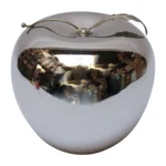 Mid-Century Italian Modern Chrome and Enamel Insulated "Apple" Ice Bucket