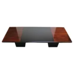 Large Italian Rosewood and Leather Conference Table/Desk By Hans Von Klier