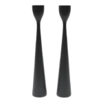 Pair of Sculptural Danish Modern Black Candlesticks