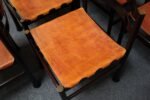 Set of Six Italian Modern Rosewood and Leather Dining Chairs by Luciano Frigerio - Image 17