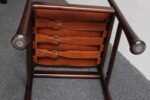 Set of Six Italian Modern Rosewood and Leather Dining Chairs by Luciano Frigerio - Image 27