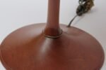 Studio Craft Sculptural Cherry Wood and Brass Table Lamp with Original Shade - Image 15