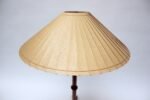 Studio Craft Sculptural Cherry Wood and Brass Table Lamp with Original Shade - Image 19