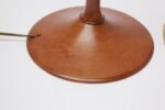 Studio Craft Sculptural Cherry Wood and Brass Table Lamp with Original Shade - Image 14