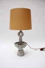 Sculptural French Fat Lava Ceramic Table Lamp by Louis Giraud, Vallauris France - Image 2