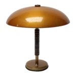 German Art Deco Brass, Bakelite and Aluminum Table Lamp
