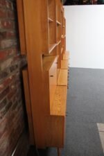 Large Czechoslovakian Modernist Oak and Walnut Freestanding Wall Unit by Jitona - Image 29