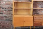 Large Czechoslovakian Modernist Oak and Walnut Freestanding Wall Unit by Jitona - Image 36