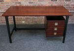 Mid-Century Italian Modern Single-Pedestal Rosewood Desk by Stildomus - Image 4
