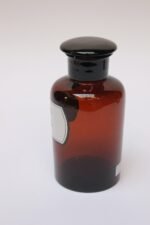 Vintage German Amber Glass "Gummi Arabicum" Apothecary Bottle - Image 4
