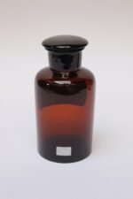 Vintage German Amber Glass "Gummi Arabicum" Apothecary Bottle - Image 5